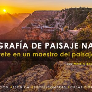 cartel del curso de fotografía de paisaje